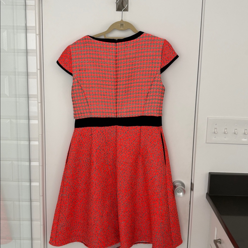 Ted Baker Qiara Tweed Jacquard Pattern Dress Size 4 - Picture 7 of 10